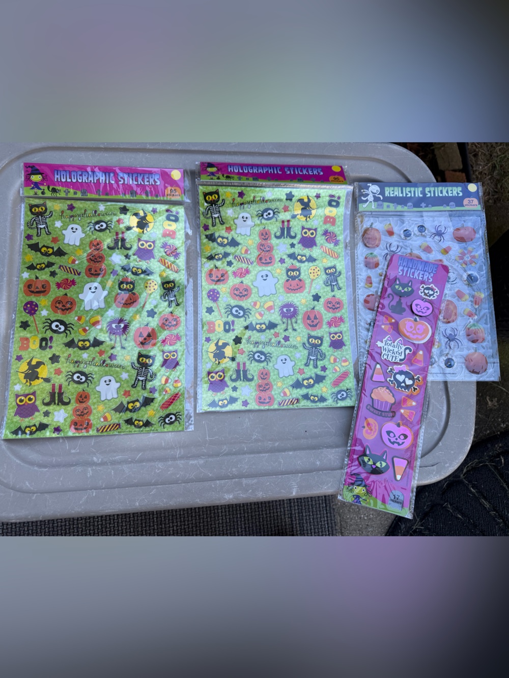 Halloween Sticker Sheet bundle- 4 sheets of stickers